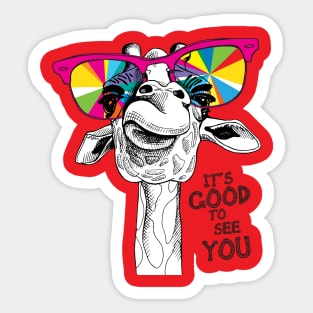 Cool Giraffe - It's good to see you Sticker